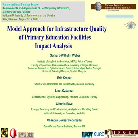Model Approach for Infrastructure Quality of Primary Education Facilities. Im...