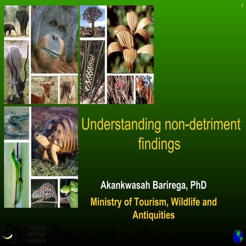 Non-detriment Findings