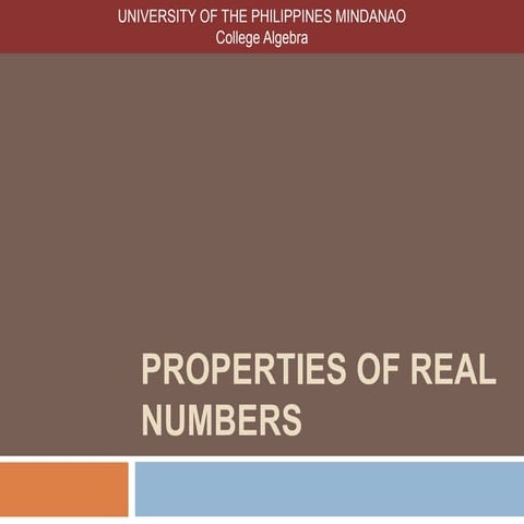 07   properties of real numbers