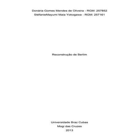 07:. Reconstrução de Berlim
