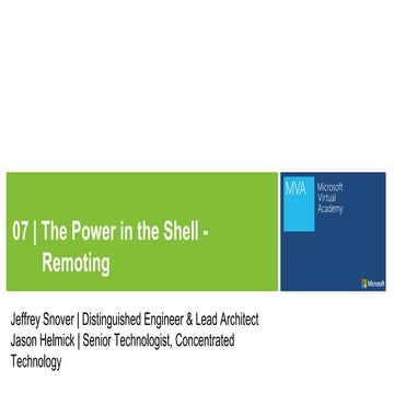 07 the power in the shell - remoting