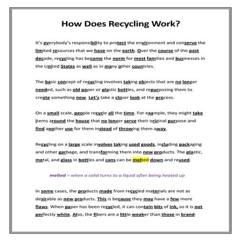 07   the process of recycling