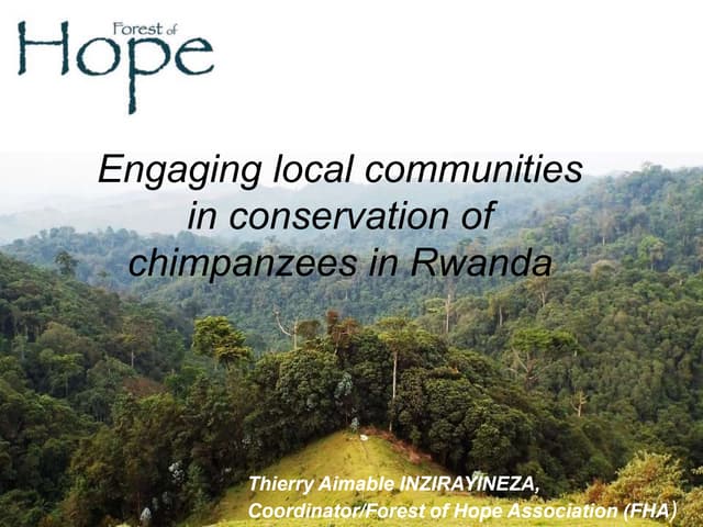 07 thierry aimable inzirayineza-fha-engaging local communities in conservation of chimpanzees in rwanda