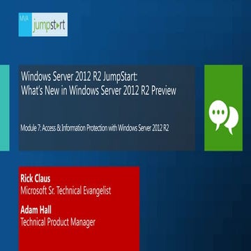Windows Server 2012 R2 Jump Start - AIP