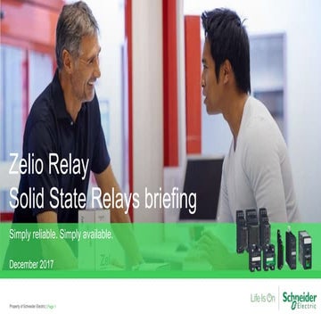 Relay Control Zelio SSR Briefing