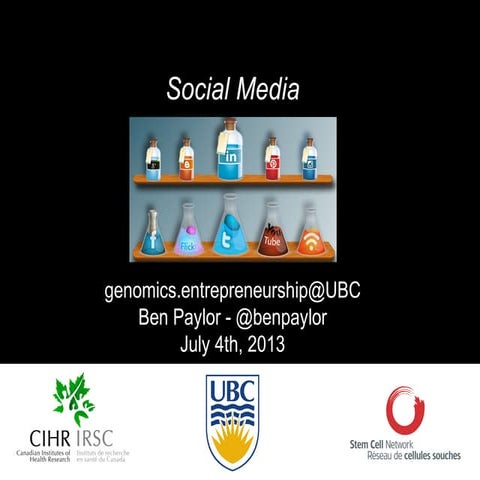 Tools for Scientific Storytelling: Social Media