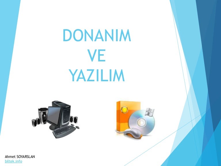 donanim ve yazilim bilisim dersi
