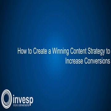 Increasing Conversions Through Content