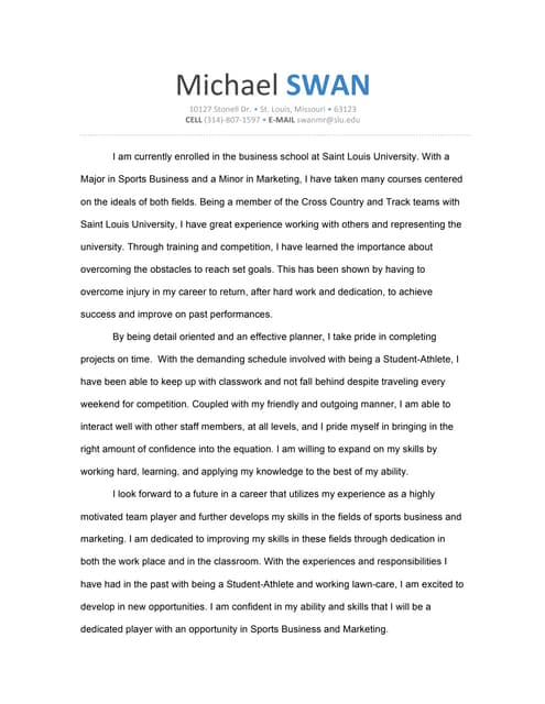 Michael Swan's Mission Statement