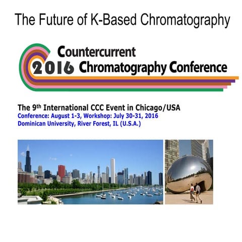 K based-chromatography: future and potential of Countercurrent Chromatography