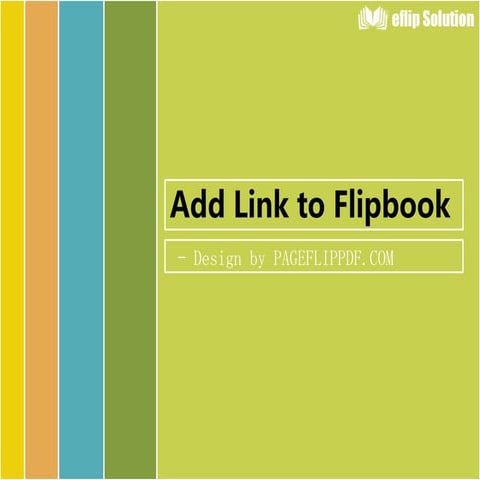 Available for adding link to flipbook with eFlip professional