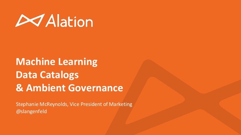 machine learning data catalogs