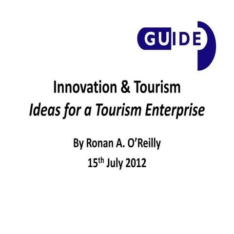 Innovation in tourism | PPTX