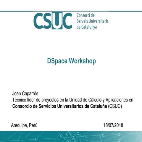 DSpace Workshop 