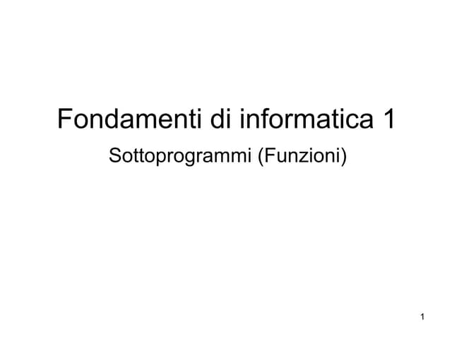07 1 funzioni