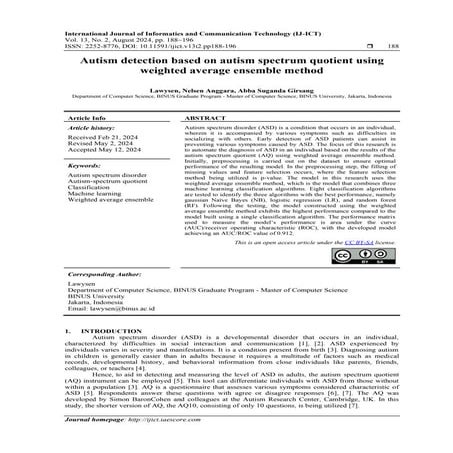 Autism Spectrum Disorder Detection with 2 Stage AI Model | PDF