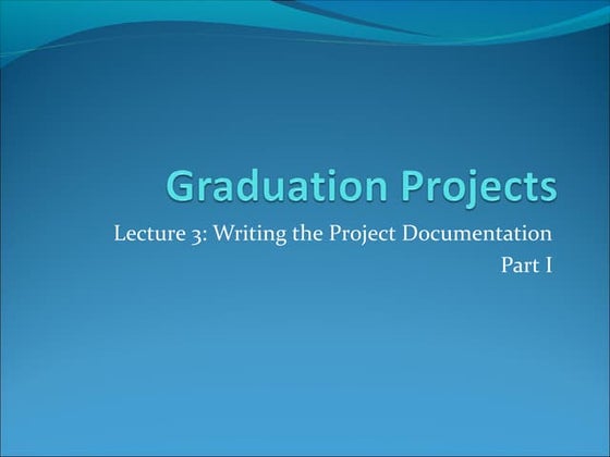 how to write your project documentation