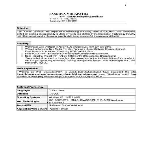 sandhya_resume