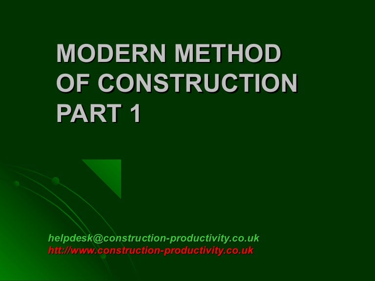 073 Modern Method of Construction