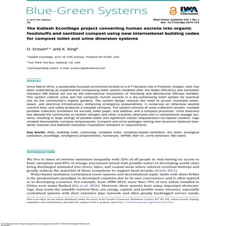 The Kailash Ecovillage project converting human excreta into organic foodstuf...