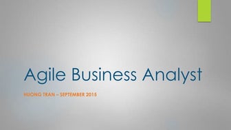 Agile Business Analyst - Huong Tran