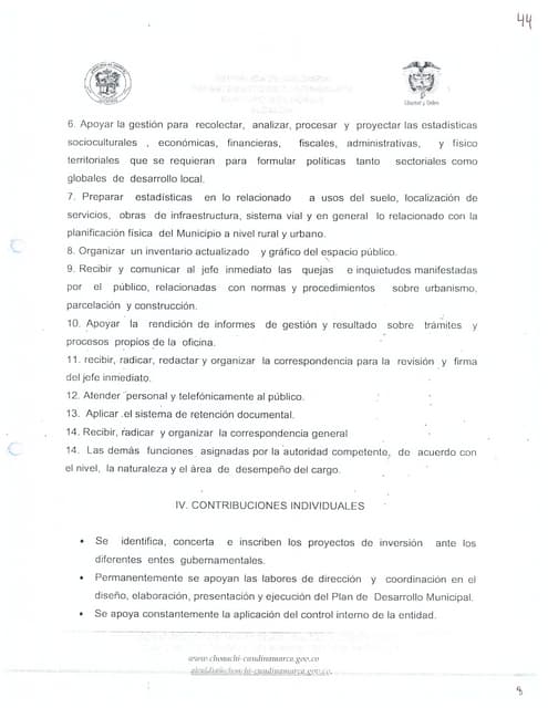 MANUAL DE FUNCIONES SEGUNDA PARTE