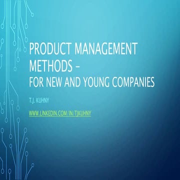 Product Management in New Companies