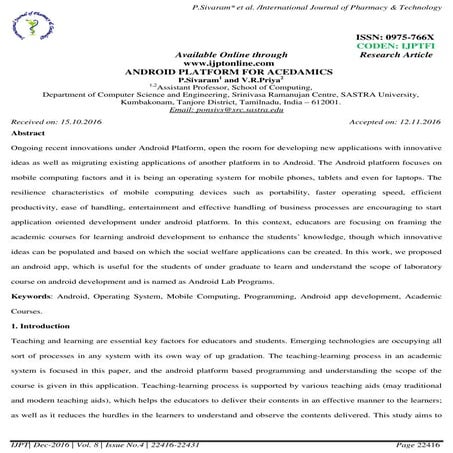 04-Android Platform for Acedamics