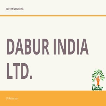dabur ltd. ratio analysis 