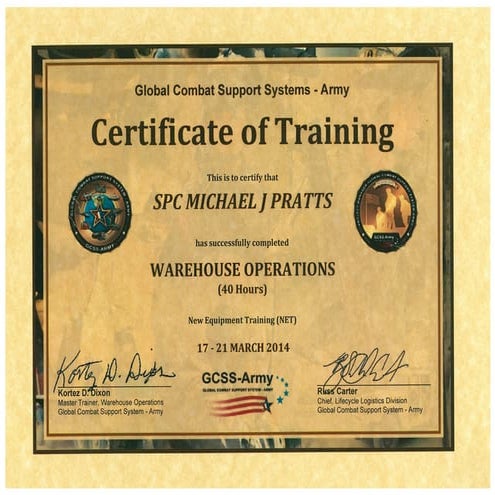 GCSS ARMY certification | PDF