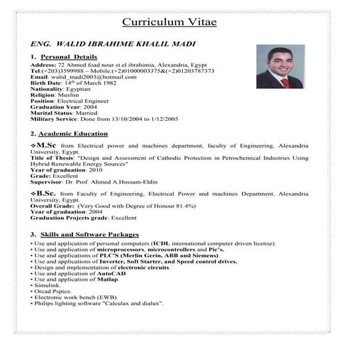 walid madi CV