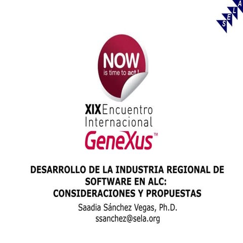 078 Desarrollo De Una Industria Regional De Software En America Latina Y El C...