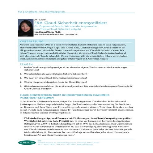 Cloud-Sicherheit entmystifiziert