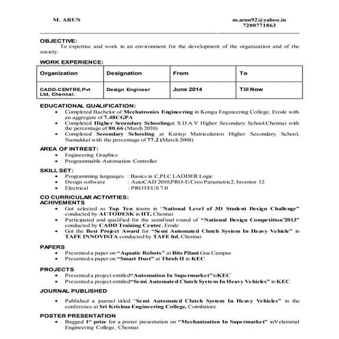 Arun Resume new