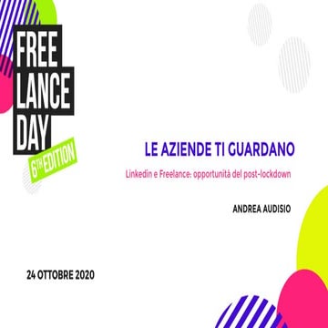 Freelance Day 2020 - Le Aziende ti guardano - Andrea Audisio