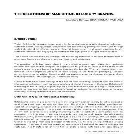 the challenges of relationship marketing in luxury brands