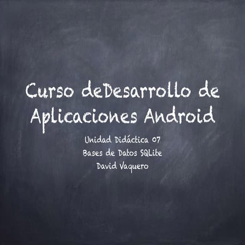 Ejemplo Base de Datos SQLite (Android) | PDF