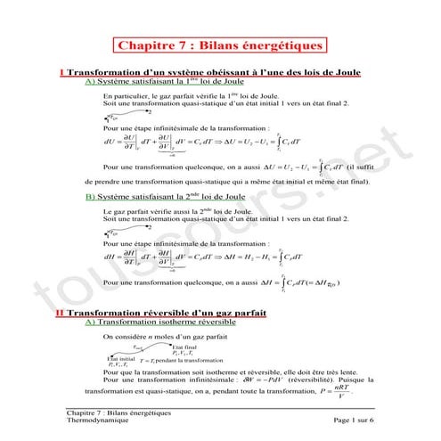 07 bilans énergétiques