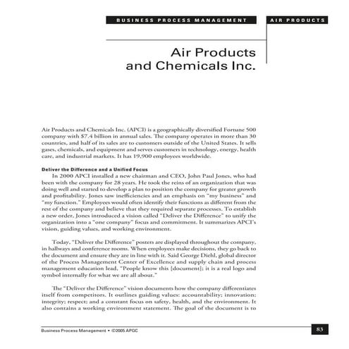 BPM - Air Products, Case Study