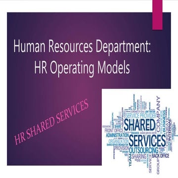 Human Resources Shared Services