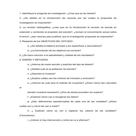 Ejercicios sobre el artículo