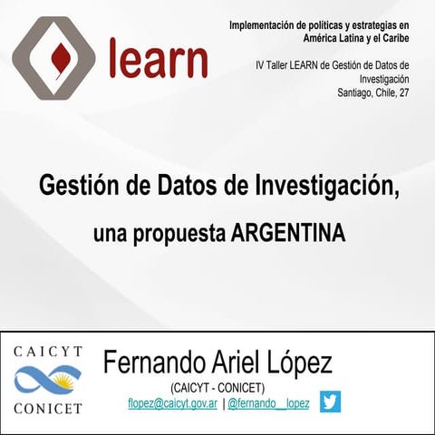 Gestion de Datos de Investigacion