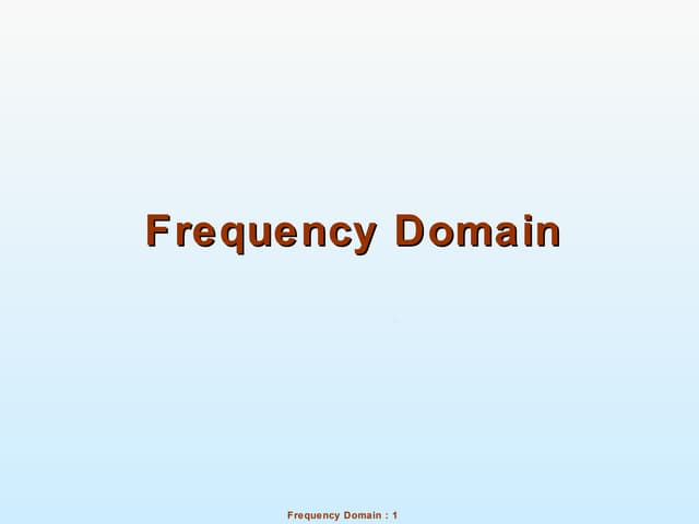 07 frequency domain DIP