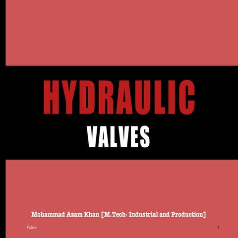 Hydraulic Valves (Valves) (Pneumatics also)