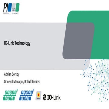 IO-Link technology - Adrian Sorsby
