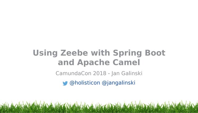 CamundaCon 2018: Using Zeebe with Spring Boot and Apache Camel (Holisticon)