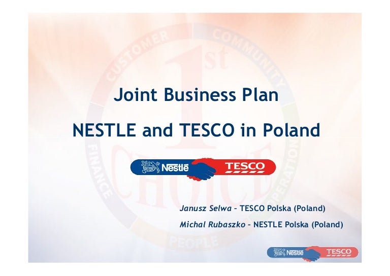 uses business template and 07 planning business nestle joint tesco with
