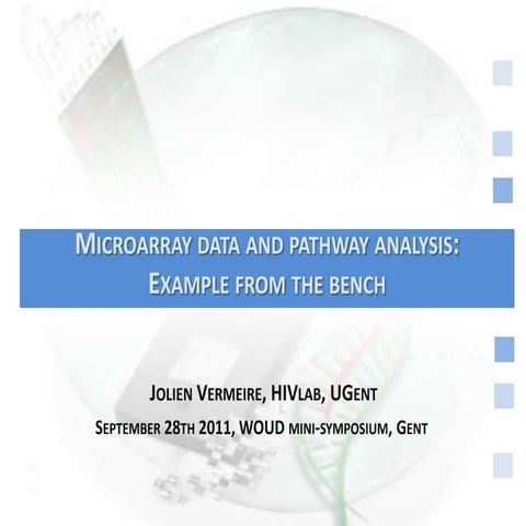 Microarray data and pathway analysis: example from the bench