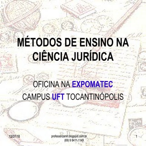 EXPOMATEC - MÉTODOS DE ENSINO JURÍDICOS