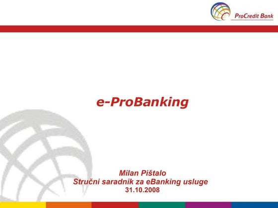 Milan Pištalo - EProBanking | PPT